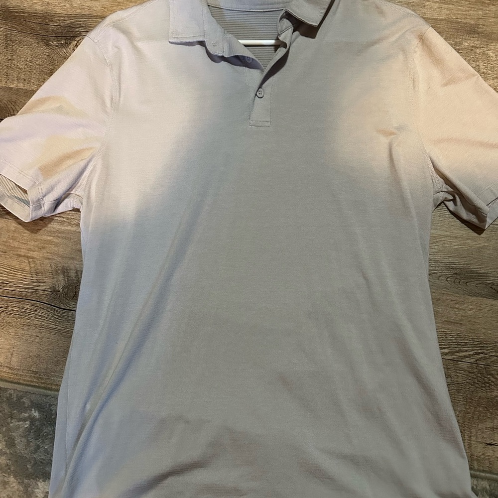 lululemon athletica Light Gray Polo Shirt